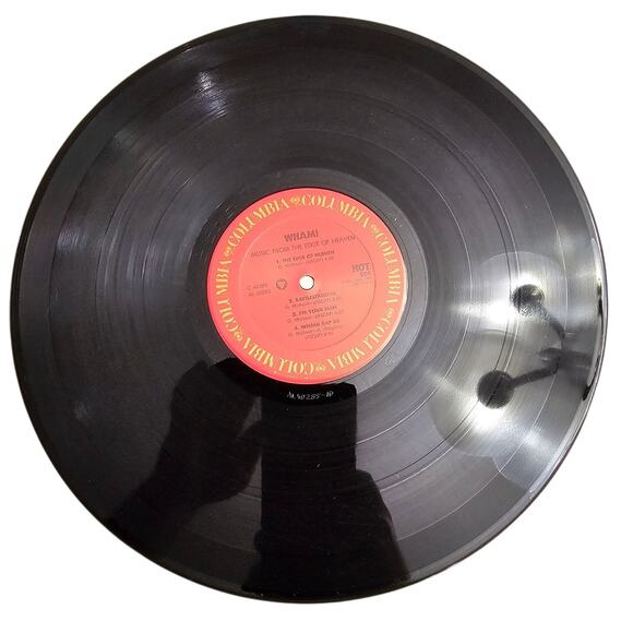 WHAM! Music From The Edge of Heaven LP Columbia 40285 S-1 w/Lyric Sheet 1986 - Picture 3 of 6